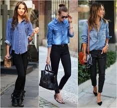 Camisa Social Com Calça Jeans Feminina Como Usar Camisa Jeans Looks Camisa Jeans Look Camisa Jeans E Moda