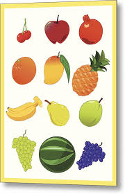 Fruit Chart Metal Print
