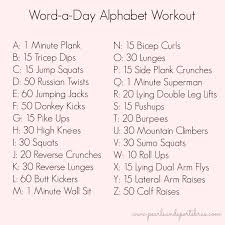 alphabet exercise challenge week 3 pearls and sports bras