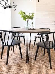 Diy Round Hairpin Table Diy Dining Table Diy Dining Room Round Wood Table