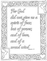 They're great for all ages. Coloring Pages For Kids By Mr Adron 2 Timothy 1 7 Coloring Page God Did Not Give Us A Spirit Of Fear