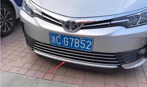 Front bumper cover was shipped by the seller folded into a third. Auto Chrome Accessories Front Bumper Trim Sticker For Toyota Corolla 2017 Car Styling Toyota Corolla Toyota Corolla 2017 Toyota