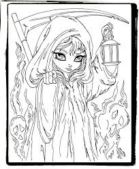 Grim Reaper By Jadedragonne Halloween Coloring Pages Coloring Pages Fairy Coloring Pages