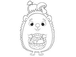 Coloriage A Imprimer Le Herisson Et Son Panier Coloriage Automne Coloriage Coloriage A Imprimer