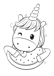 Dibujos Para Colorear Kawaii Unicornio