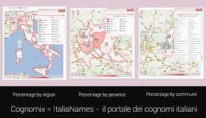 For example, vincent is the english translation of vincenzo, but a common substitution is james.blase is the translation of biaggio, however bill and the resulting william are substitutions. Italian Last Names Maps Surnames Locator Surnames In Italy
