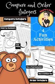 Comparing And Ordering Integers Activity Negative Integers Maths Activities Middle School Integers Activities