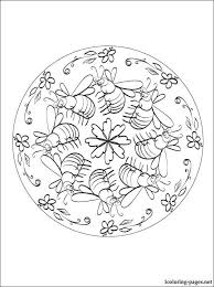 58 352 views 12 287 prints. Mandala Bee Coloring Page Bee Coloring Pages Coloring Mandala Coloring Pages