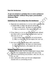 Designed for third and fourth graders, this worksheet supports. English Worksheets Run On Sentences