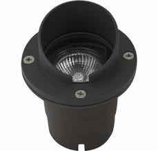 Orbit Evergreen 5011 Bk Landscape Lighting Well Light With Angle Collar Cast Aluminum 12v Mr16 20w Black Finish