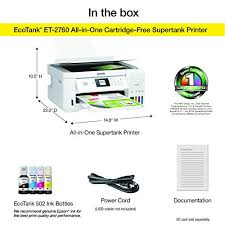 With installing this driver software, you'll using this printer from windows and. Epson Ecotank Et 2760 Wireless Color All In One Cartridge Free Supertank Printer With Scanner And Copier Pricepulse