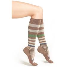 Sockwell Orbital Compression Knee Socks Knee High Compression Socks Striped Knee High Socks Knee Socks