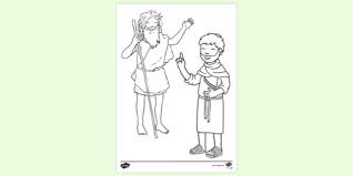 John the baptist (coloring pages) coloring pages are a great way to end a sunday school lesson. Free John The Baptist And Jesus Colouring Page Colouring Sheets