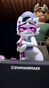 388246 - suggestive, artist:junoandmaxx, oc, oc:officer boykisser ( junoandmaxx), oc:silly cat (mauzymice), canine, cat, dog, feline, german  shepherd, mammal, anthro, digitigrade anthro, 2024, 3d, 3d animation,  animated, bottomless, bottomwear, butt ...