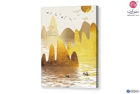 تابلوه تجريدى ذهبى سفير ارت للديكور abstract canvas abstract canvas