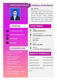 Contoh curriculum vitae yang menarik word via kcgarza.com. Download Template Cv Lulusan Sma Smk Belum Ada Pengalaman Kerja Goliketrik