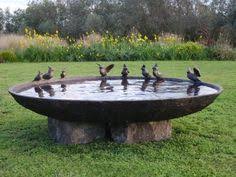 Stone Bird Bath Bowl Only Birdbath Could Be Made With A Large Heavy Bowl Found At Homegoods And Two Large Stones From The Bac Bird Bath Garden Water Features In The Garden Bird Bath