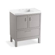 There are over 4 special value prices on kohler bathroom vanities. Kohler Rubicon 30 In W Bath Vanity In Mohair Grey With Vanity Top In White With White Basin R8111 Small Bathroom Vanities Bath Vanities Modern Bathroom Vanity