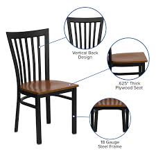 Maybe you would like to learn more about one of these? Flash Furniture Black School House Back Metal Restaurant Chair Cherry Wood Seat Walmart Com Walmart Com