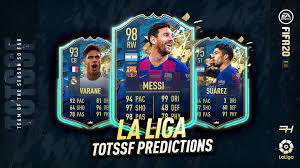 The fifa 21 tots will be starting soon, and here is who we're expecting to see represent the spanish top flight in the ultimate team promotion.f. Fifa 20 Totssf Predictions La Liga Futhead News