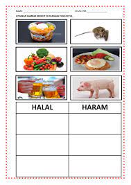 Itulah penjelasan terkait dengan makanan halal dari mulai definisi, landasan, kriteria hingga makanan yang tergolong haram. Makanan Halal Haram Worksheet
