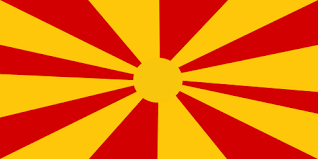 The flag of north macedonia is the national flag of the republic of north macedonia and depicts a stylized yellow sun on a red field, with eight broadening rays extending from the center to the edge of the field. Flag Makedonii Geraldicheskij Portal Vsyo O Flagah I Gerbah
