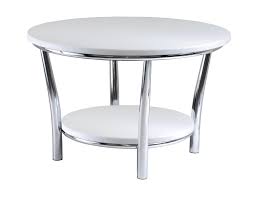 The best way to tie your room together is with a stylish coffee table. Maya Round Coffee Table White Top Metal Legs Walmart Com Walmart Com