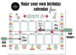 This template is available as editable word / pdf / jpg document. Free Birthday Calendar Template Printable Customizable