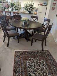 Round Windville Dining Table And 6 Side Chairs For Sale In Irvine Ca Offerup Dining Table Side Chairs Round Marble Table