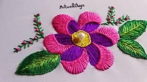 Bordado A Mano Puntada Fantasia Flor Para Principiantes Youtube Debe tener una maquina de bordar y el software necesario para transferirlo desde su lee nuestras definiciones de hecho a mano, vintage y materiales. bordado a mano puntada fantasia flor para principiantes