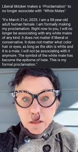 M@dness...this is what this liberal Tiktoker said about whíté male.  🤨🤨😐😐😳😳😳