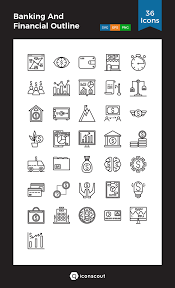 Download Banking And Financial Outline Icon Pack Available In Svg Png Eps Ai Icon Fonts Icon Pack Icon Icon Font