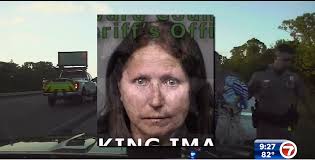 Florida woman pulled over after swerving