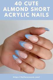 Find the center point of the nail and mark it. 40 Cute Almond Short Acrylic Nails For Summer Nail Design
