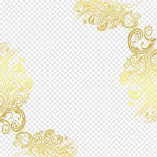 Transparent gold floral design pattern. Yellow And Blue Floral Illustration Pattern Gold Classical Pattern Background Border Template White Png Pngwing