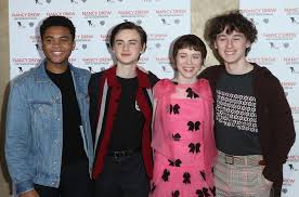 Century City California March 10 L R Chosen Jacobs Jaeden Lieberher Sophia Lillis And Wyatt Olef Attend The World Premi It Movie Cast Wyatt Bad Friends