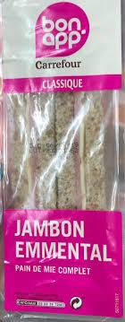 Darkfood Carrefour Bon App Sandwich Jambon Emmental Pain De Mie Complet