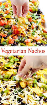 Vegetarian Nachos With Cabot Cheese Recipe Vegetarian Nachos Vegetarian Nachos Recipe Nachos Recipe Easy