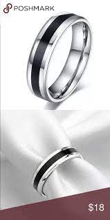 Jewelry Black Titanium Band Stainless Steel Ring Condition 100 Brand New And High Quality Material Ti Stainless Steel Rings Black Titanium Band Steel Ring