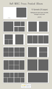 Sale 8x8 Press Printed Lay Flat Album Template Classic Alb203 Instant Download Photo Album Layout Photobook Layout Photo Album Design
