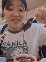 Mary Grace in Manila, Philippines. Trying new Filipino restaurant #beeftapa  #ensaimada #chocolate #filipinofood #mukbang