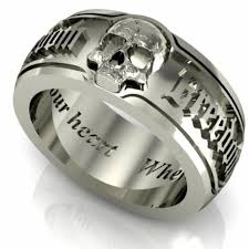 Silver Skull Wedding Ring For A Man Http Www Weddingringpictures Info 2015 08 17 Silver Skull Wed Mens Skull Rings Skull Wedding Ring Unusual Wedding Rings