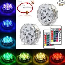 Underwater Submersible Led Lights Waterproof Multi Color Battery Operated Remote Control Wireless 10 Le Submersible Led Lights Fishing Lights Underwater Lights