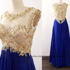 Royal Blue And Gold Wedding Dresses Google Search Royal Blue Bridesmaid Dresses Lace Prom Gown Lace Bridesmaids
