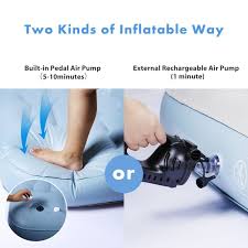 Air Bed No Leak Inflatable Rest Raised Air Mattress Built In Electric Pump Walmart Com Inflatable Air Mattress Queen Mattress Air Bed