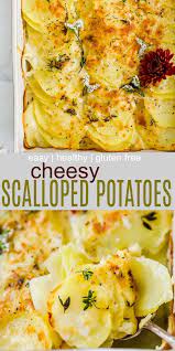 Easy Cheesy Scalloped Potatoes Recipe Healthy And Delicious Version Recipe Cheesy Scalloped Potatoes Recipe Scalloped Potato Recipes Easy Cheesy Scalloped Potatoes Recipe