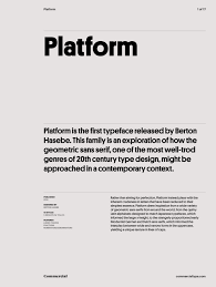 Sick of the limited font choices on your ipad? Platform Font Free Download For Web Figma Or Photoshop