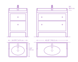 Unlike kitchen cabinets dimension bathroom vanities very often a free standing units and the actual width doesn t play a big role in fitting into a certain standards. Ikea Hemnes Rattviken Single Vanity 2 Drawers Dimensions Drawings Dimensions Com