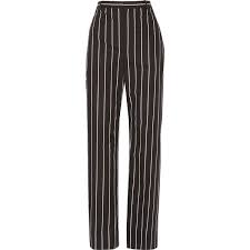 Black And White Pants Womens Balenciaga Striped Cotton Poplin Straight Leg Pants 425 Liked On Polyvore Featuring Pants Black And White Pants Straight Leg Pants Red And Black Outfits