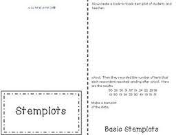 Stemplots Foldables Basic Records
